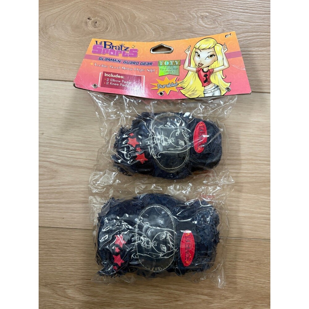 Lil' Bratz Sports Glammin' Guard Gear 2 Elbow & 2 Knee Pads New in Package